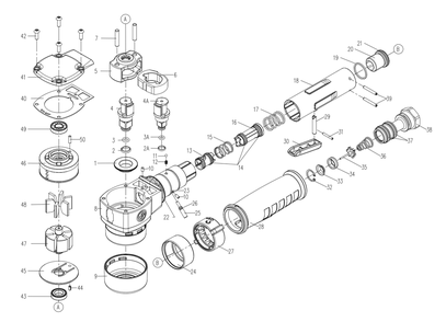 Fig-0 Diagram and Parts List for CP7727  Chicago Pneumatic Wrench